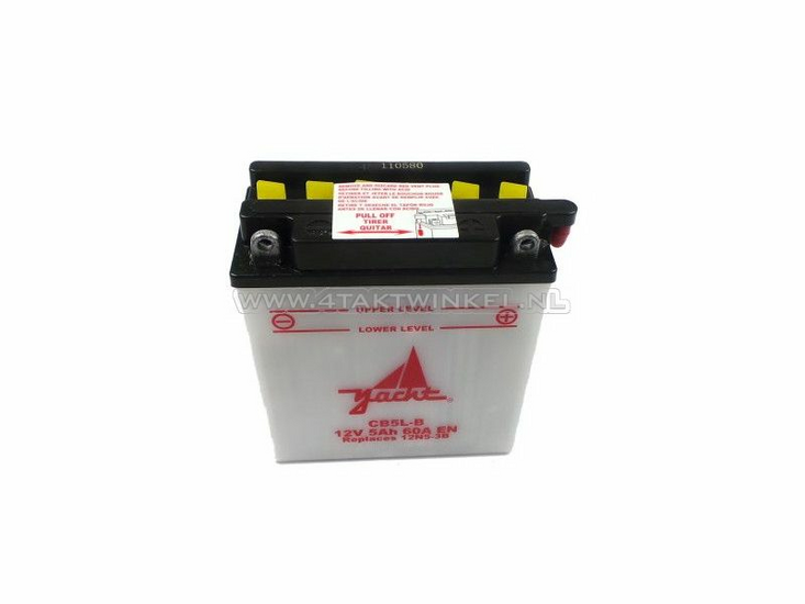 Batterie 12 Volt 5 Ampere, CB5L-B, passend f&uuml;r C90 mit Anlasser