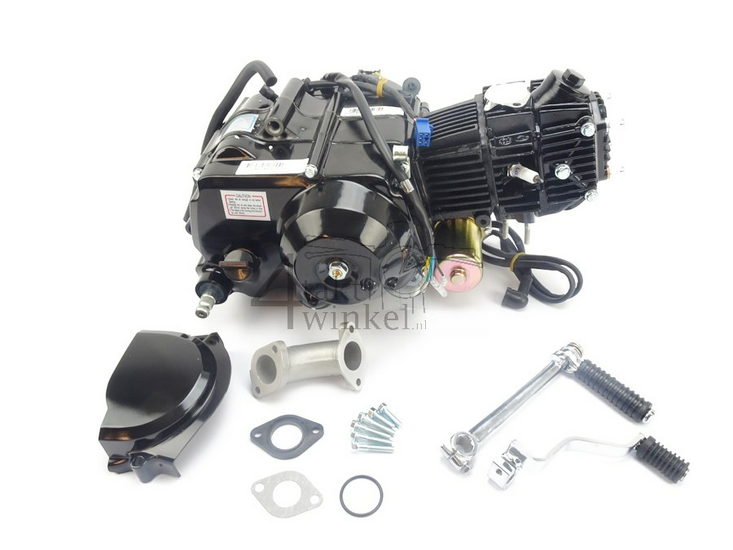 Motor, 50 ccm, halbautomatisch, Lifan, 4-Gang, Anlasser, schwarz