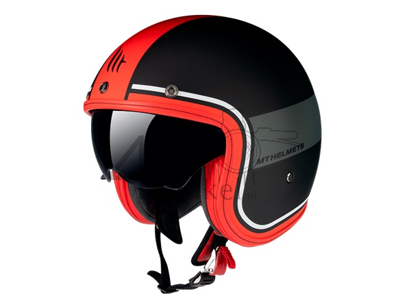 Helm MT, Le Mans Speed, Schwarz / grau / rot, Gr&ouml;&szlig;en S bis XL