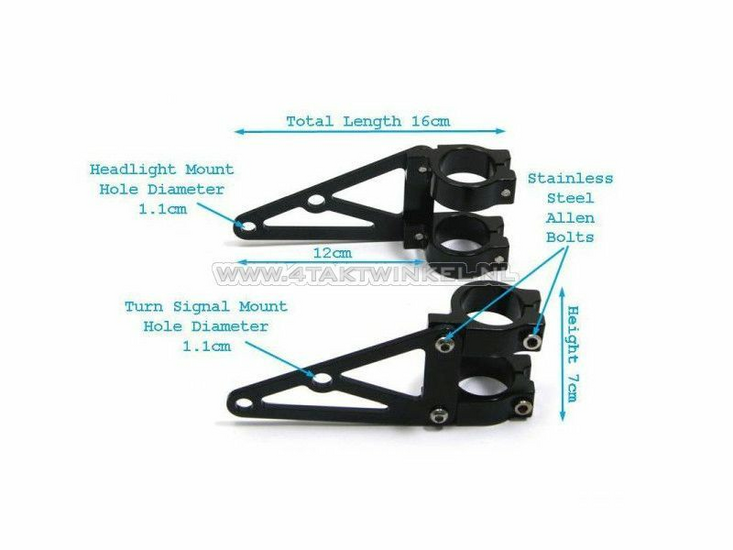 Scheinwerferhalterungen, Universal, CNC-Aluminium, 32 mm, f&uuml;r Mash Dirttrack