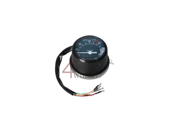 Tachometer, mit Sockel, passend f&uuml;r SS50, CD50, blauer Hintergrund