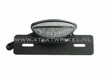 R&uuml;cklicht oval, LED, schwarz