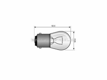 Gl&uuml;hlampe BA15-S, 12 Volt, 15 Watt mittelgro&szlig;e Gl&uuml;hlampe