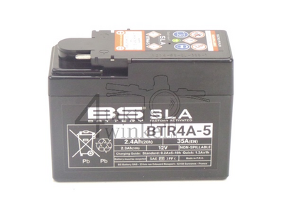 Batterie 12 Volt 4 Ampere, BTR4A-5, passend für Benly, Monkey