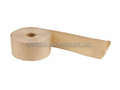 Auspuff Hitzeschutzband, 50 mm x 10 m, beige