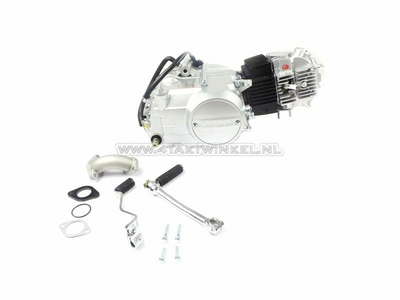 Motor, 125 ccm, manuelle Kupplung, Lifan, 4-Gang, Silber