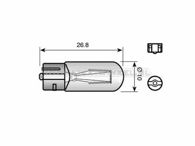 Glühlampe T9, 12 Volt, 2 Watt, steckbar