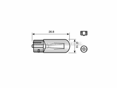 Glühlampe T9, 12 Volt, 5 Watt, steckbar