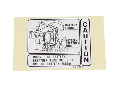 Mark, battery caution, OEM Honda